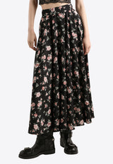 Floral-Printed Maxi Skirt