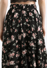 Floral-Printed Maxi Skirt