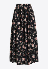 Floral-Printed Maxi Skirt