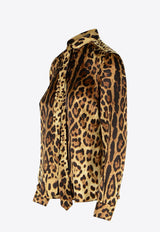 Leopard-Printed Silk Shirt