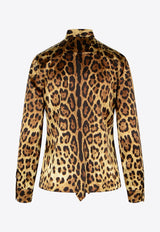 Leopard-Printed Silk Shirt