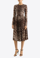 Leopard-Printed Midi Dress