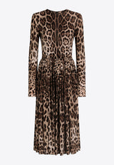 Leopard-Printed Midi Dress