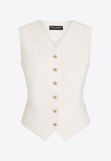 Buttoned V-neck Waistcoat