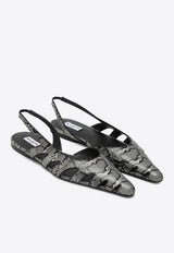 Python-Effect Ballet Flats