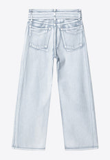 Faded Straight-Leg Jeans