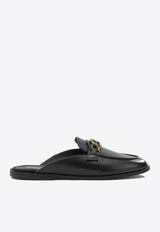 Logo-Plaque Leather Loafers