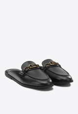 Logo-Plaque Leather Loafers
