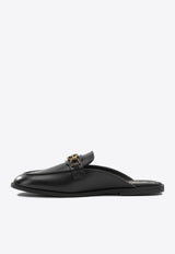 Logo-Plaque Leather Loafers