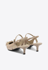 50 Logo-Plaque Leather Pumps