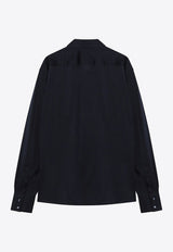 Buttoned Silk-Blend Shirt