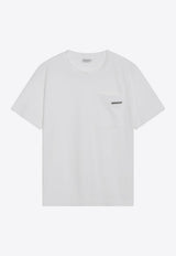 Brunello Cucinelli Shiny Tab Jersey T-shirt White M0T81EC710CO/S_CUCIN-C6159