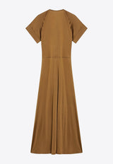 Zip-Up Midi Dress