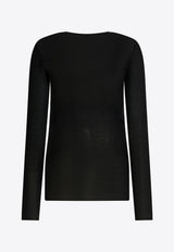 Crewneck Buttoned Top