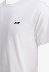 Autry Logo Embroidered Crewneck T-shirt White TSPM007W_beabdb02-de3f-4338-9060-e79477c72eb4