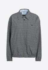 Prada Reversible Checked Zip-Up Jacket Gray P8040ROOO188M/S_PRADA-F0D65