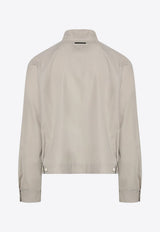Prada High-Neck Zip-Up Jacket Sand SGD086OOO19AM/S_PRADA-F0036