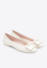 Roger Vivier U Look Patent Leather Ballet Flats Ivory RVW66834910D1P/S_ROGVI-C019