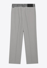 Wool-Blend Straight-Leg Pants