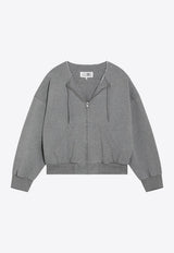 Cropped Zip-Up Sweatshirt