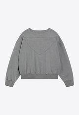 Cropped Zip-Up Sweatshirt