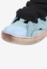 Curb Oversized-Laces Low-Top Sneakers