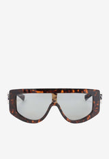 GG-Logo Rectangular Frame Sunglasses