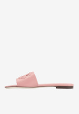 Cut-Out Logo Leather Sandals