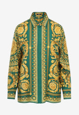 Signature-Print Silk Formal Shirt