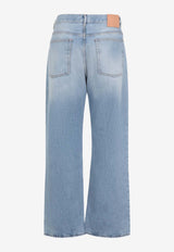 2021M Faded Straight-Leg Jeans