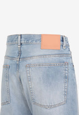 2021M Faded Straight-Leg Jeans