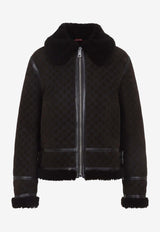 GG Leather and Shearling Jacket