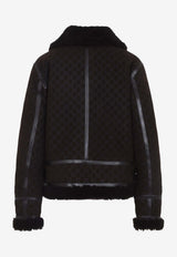GG Leather and Shearling Jacket