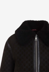 GG Leather and Shearling Jacket