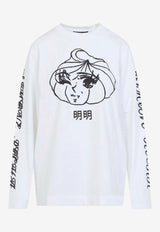 Dim Sum-Print Long-Sleeved T-shirt
