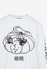 Dim Sum-Print Long-Sleeved T-shirt