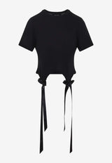 Crewneck T-shirt with Bow-Tails