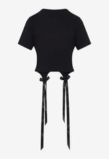 Crewneck T-shirt with Bow-Tails