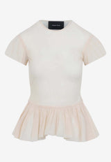 Sheer Ballet Peplum Top