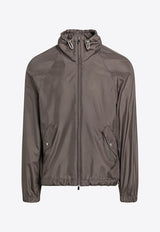 Silk-Blend Zip-Up Jacket