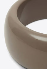 The Frankie Shop Glossy Chunky Bangle Bracelet Beige JEFS21164RE/R_THE-219