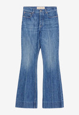 Washed Straight-Leg Jeans