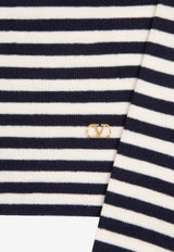 Striped High-Neck Sweater