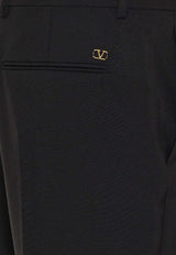 Logo-Embroidered Straigh-Leg Pants