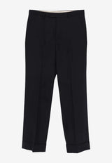 Logo-Embroidered Straigh-Leg Pants