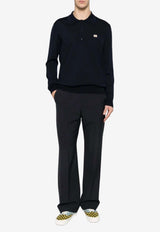 Logo-Embroidered Straigh-Leg Pants