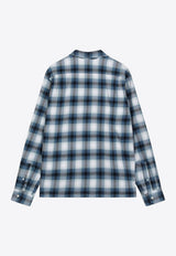 JW Anderson Flannel Check Buttoned Shirt Blue SH0382PG1889/S_JWAND-842