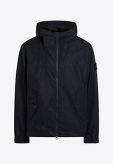 Stone Island Logo Patch Zip-Up Jacket Blue S154100037S0F01/S_STONE-V0020