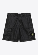 Stone Island Logo Bermuda Shorts Black S15L100001S0069/S_STONE-V0029