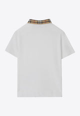 Check-Pattern Short-Sleeved Polo T-shirt